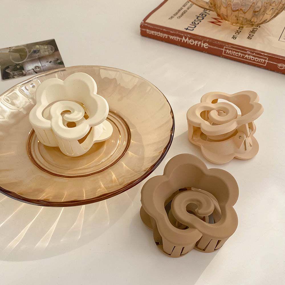 Kẹp Tóc Càng Cua Hình Hoa Hồng Bằng Acrylic 15H Cho Nữ