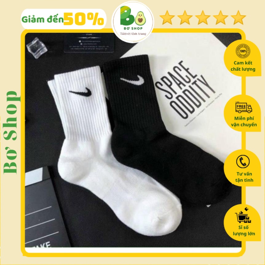 Tất / Vớ cổ cao nam nữ nike  Vớ đá banh thể thao dệt kim loại  dày dặn, thấm hút  mồ hôi, mềm mịn thoải mái