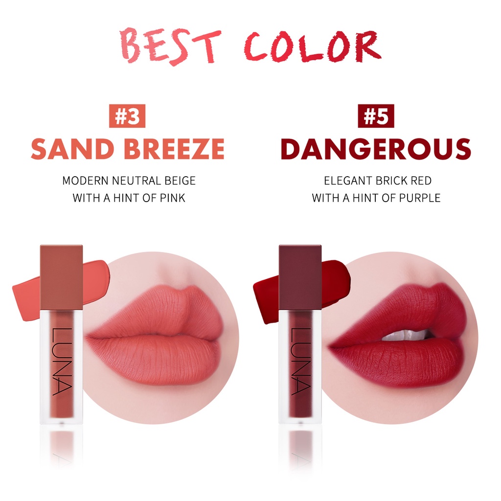 Son môi Luna màu lì tiệp da 5.3g