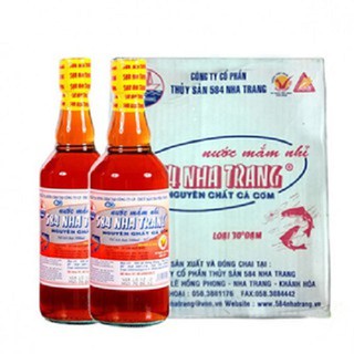2 Chai mắm nhỉ cá cơm 584 Nha trang 30 độ đạm chai 500ml
