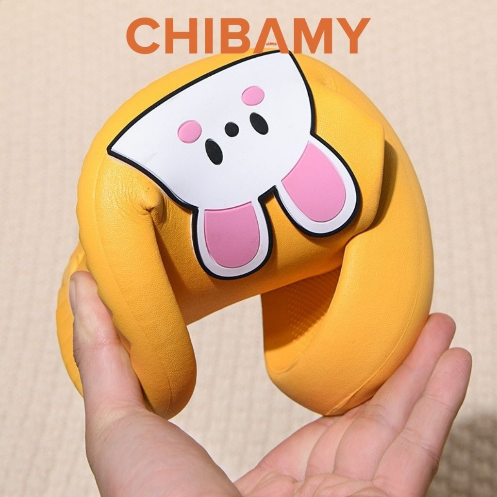 Dép bánh mì nữ Mặt Thỏ CHIBAMY đế cao su chống trơn trượt siêu cute mới FORM NHỎ