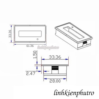 Đồng Hồ Báo Phần Trăm Pin LCD - 1 Nút