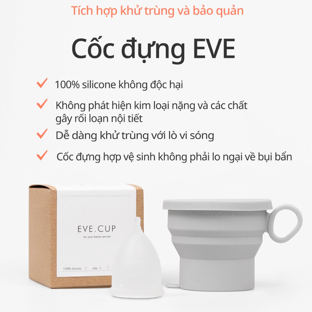 EVE Cup case l Silicon Case l Hộp bảo quản cốc sinh lý l Hộp bảo quản vệ sinh l Rửa sạch l Bảo vệ khỏi vi khuẩn