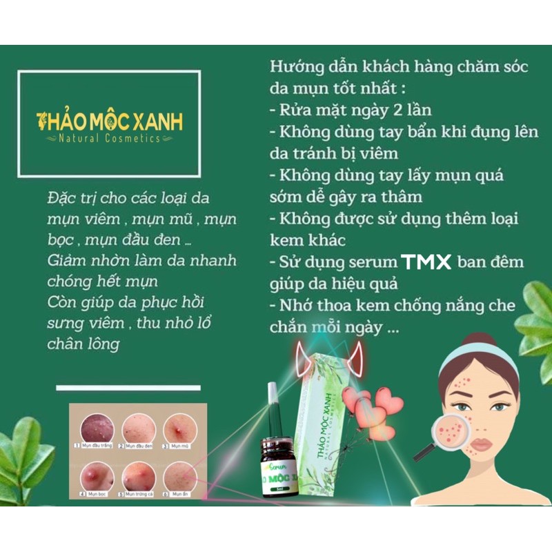 serum thảo mộc xanh &amp; bột trà xanh