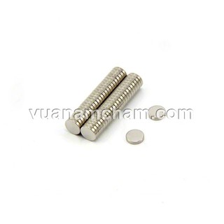 Nam châm viên trắng đất hiếm kích thước 5x2mm
