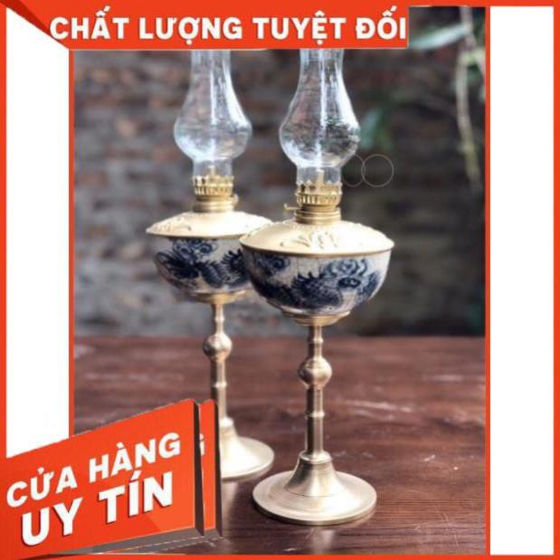 Siêu Sale - Giá hủy diệt -  Đèn thờ dầu men rạn cao cấp Bát Tràng