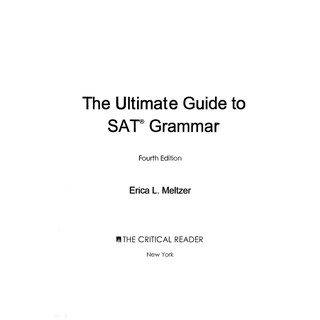 The Ultimate Guide to SAT Grammar, 4th Edition