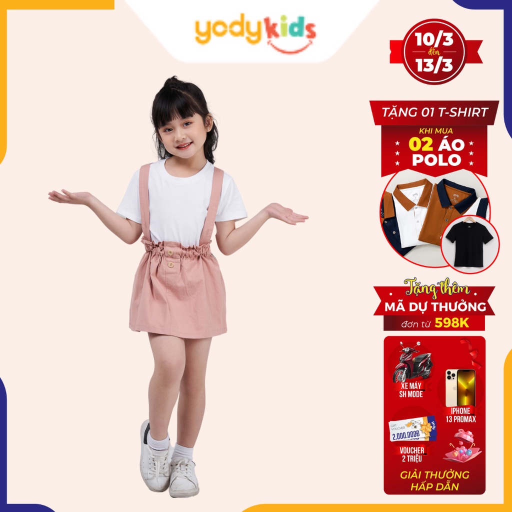 Chân váy yếm YODY 2 dây kaki cho bé CNK5008