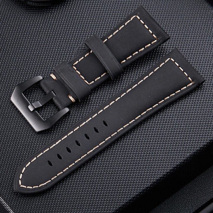 Dây đeo Đồng hồ Da bò thật khâu Thủ công  Kích thước 20/22mm cho Đồng hồ cơ Đồng hồ thông minh Smartwatch