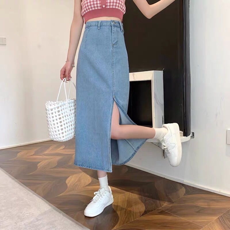 Chân váy jeans xẻ siêu hot | BigBuy360 - bigbuy360.vn