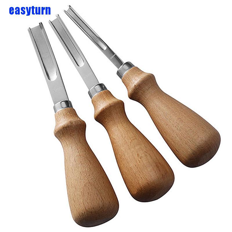 Dụng cụ làm đồ da thủ công tay cầm bằng gỗ