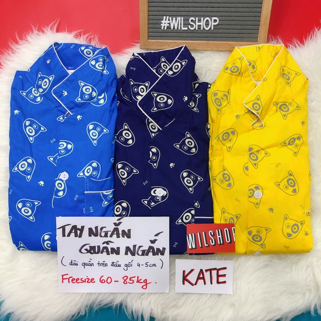 (60-85kg : T.NGẮN - Q.NGẮN) ĐỒ NGỦ PIJAMA THAILAND CAO CẤP 6085NN