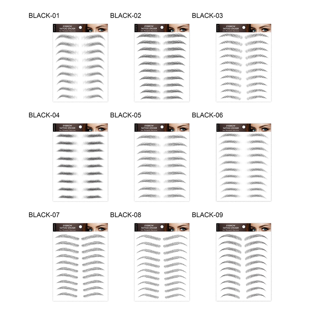 Hình Xăm Dán Lông Mày 6D Tự Nhiên Kháng Nước Lâu Trôi