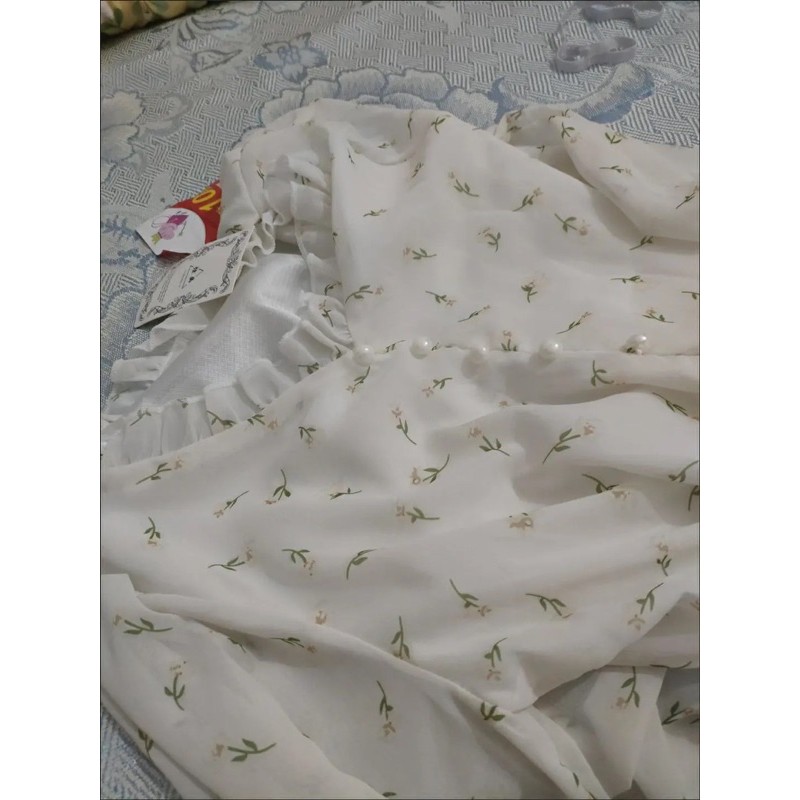 VÁY HOA NHÍ UZZLANG DÁNG DÀI HÀNG QUẢNG CHÂU 2 LỚP | BigBuy360 - bigbuy360.vn