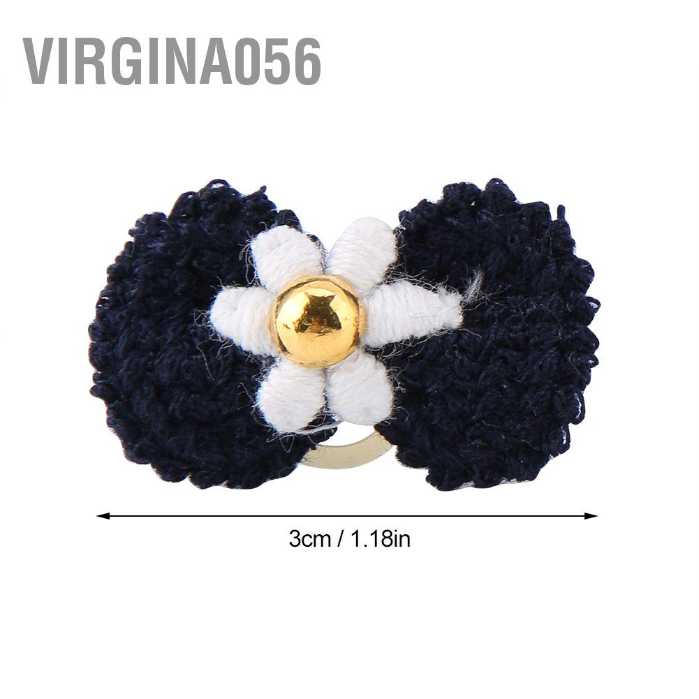 Virgina056 Virgina056 12 Cái Phụ Kiện Tóc Cho Thú Cưng Chó Dây Thun Nón Hình Dạng Mèo Mũ