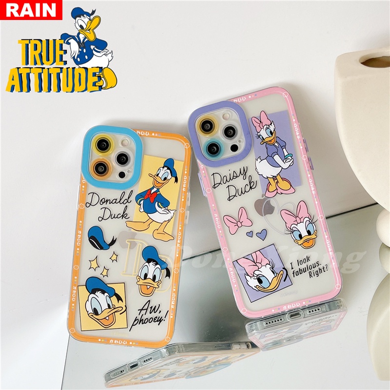 DISNEY Ốp điện thoại silicon TPU mềm trong suốt in hình vịt Donald cho iPhone 13 Pro Max iPhone11 iPhone12 iPhone7 8 Plus iPhoneXS XR