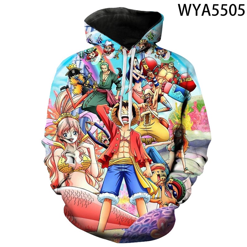 Áo Khoác Hoodie In Hình Truyện Tranh One Piece 3D Thời Trang Đường Phố 2022 Cho Bé Trai Và Gái