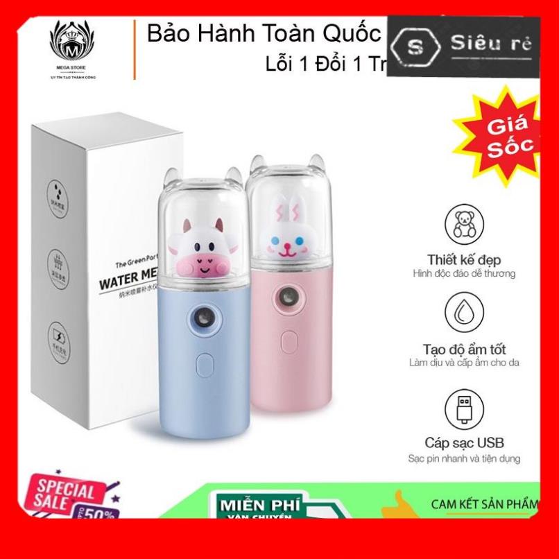 Máy Phun Sương , Xịt Khoáng Mini Cầm Tay - Xịt Khoáng Nano Hình Bò Sữa và Thỏ - Cung Cấp Độ Ẩm Tức Thì Cho Da (PD4052)