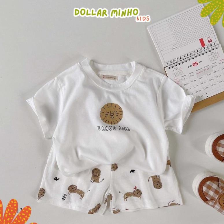 Bộ cộc tay vai dơi bé gái từ 1 đến 6 tuổi, chất liệu cotton DOLLAR MINHO