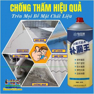 Bình xịt chống thấm chống dột chống nước, chai xịt chống dột mái nhà, tường, ống nước... đa năng