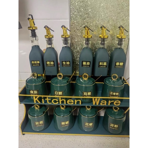 Bộ Gia Vị Gốm Sứ Kitchenware 11 Món Và 15 Món Thiết Kế Sang Trọng Cho Căn Bếp