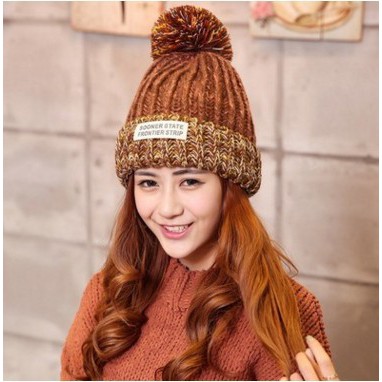 Nón Len Quả Bông Pha Màu Cực Xinh Kiểu Hàn Quốc - LoanTay
