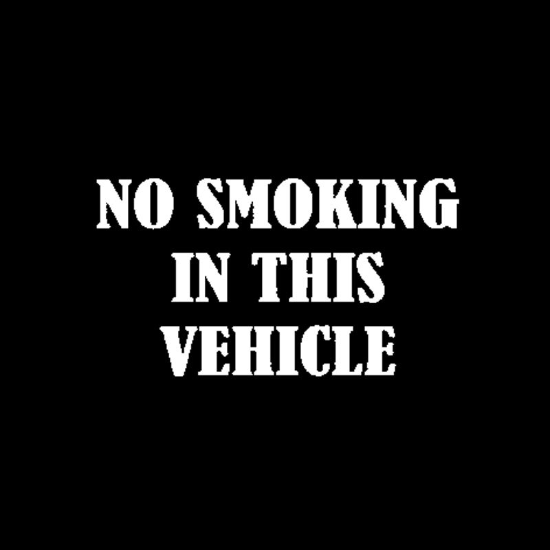 Decal dán trang trí xe hơi họa tiết No Smoking In This Vehicle bằng chất liệu Vinyl kích thước 14.4cm*7.9cm