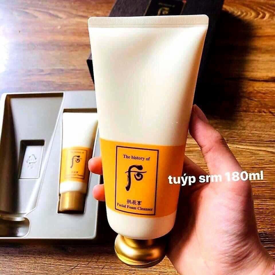 [XẢ KHO] SỮA RỬA MẶT WHOO VÀNG 180ml - TẶNG TẨY TRANG 40ML