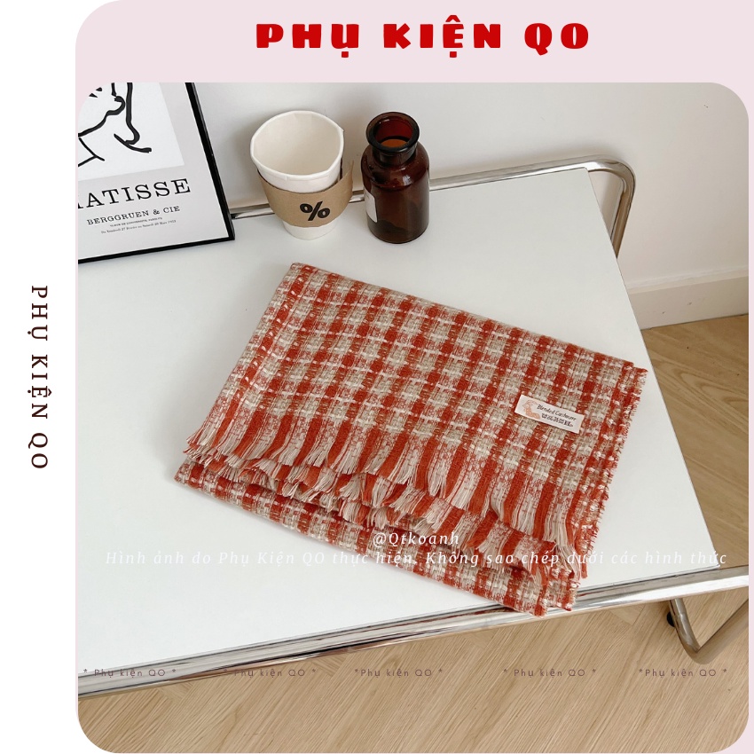Khăn Choàng Cashmere Cao Cấp Phong Cách Vintage  PHỤ KIỆN QO K10