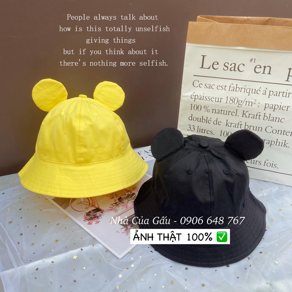 Mũ bucket vải cotton cao cấp, chất mịn cực