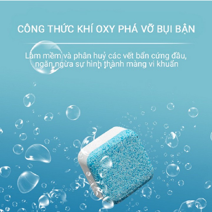 Tẩy lồng máy giặt giúp vệ sinh lồng máy giặt sạch khỏi vi khuẩn 1 hộp /12 viên - Dbavio