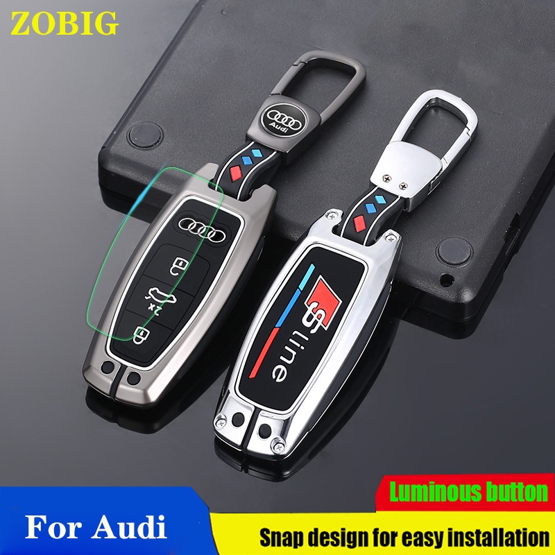 Vỏ Bọc Chìa Khóa Điều Khiển Từ Xa Bằng Hợp Kim Kẽm Cho Xe Hơi Audi A6 A7 A8 A6L A8L Q7 Q8