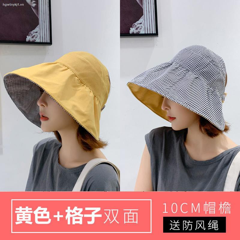 ∏hat female new Korean version wild spring and summer sky top double-sided sunshade cover face sunscreen UV sun fisherman