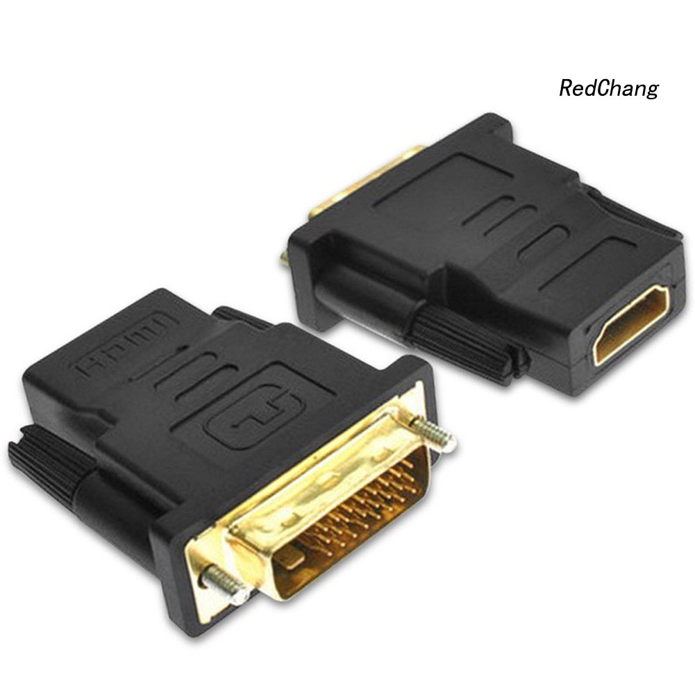 -SPQ- DOONJIEY DVI-D Dual Link 24+1 Male to HDMI Female Audio Video Adapter Connector