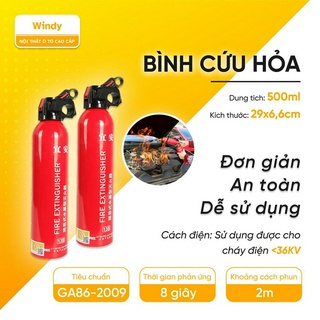 Bình cứu hỏa mini dành cho xe ô tô trọng lượng 600g