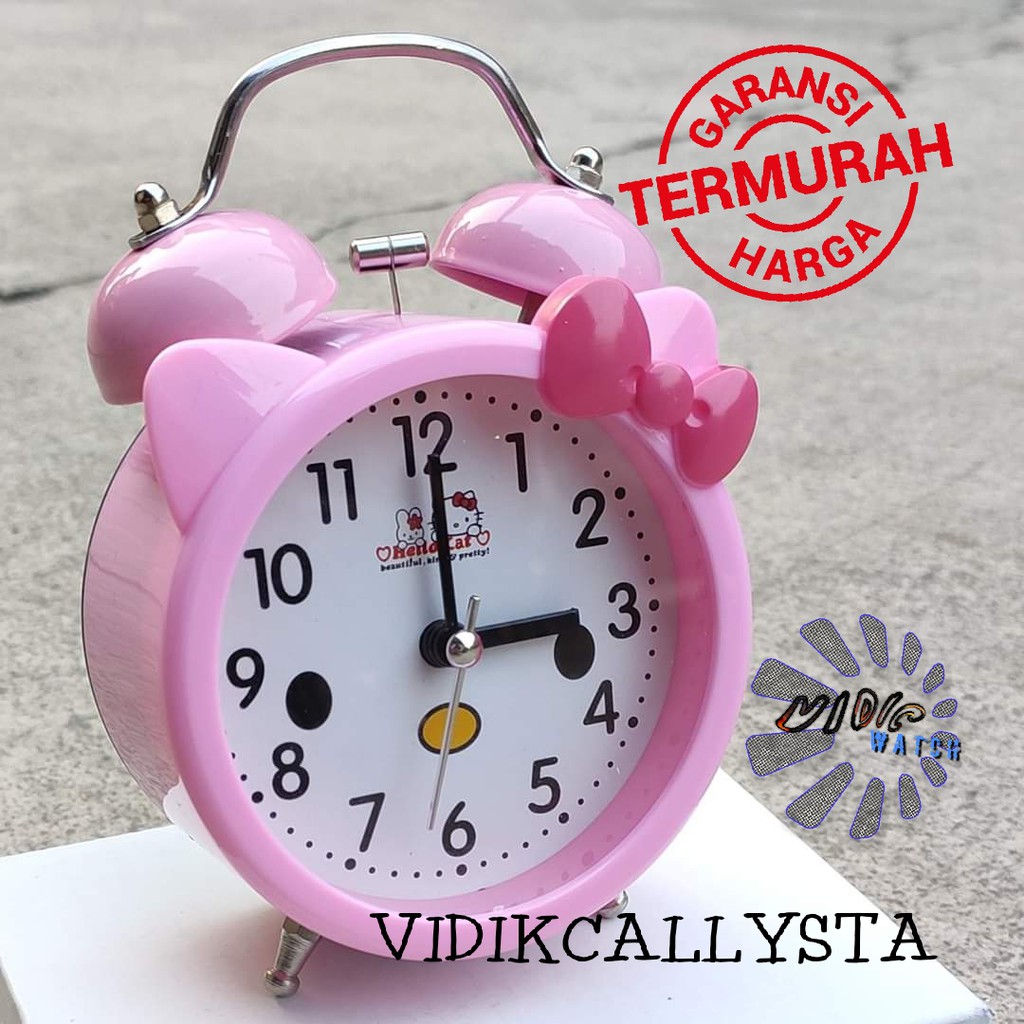 Đồng Hồ Báo Thức Hình HELLO KITTY Dễ Thương