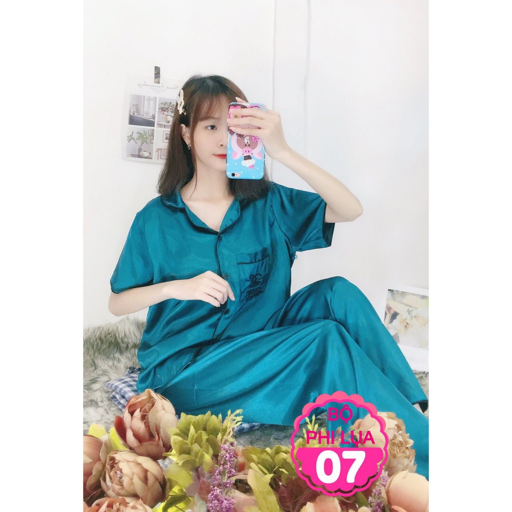 ĐỒ BỘ DÀI PIJAMA PHI BÓNG TRƠN QUẦN DÀI THỜI TRANG CAO CẤP MẶC NHÀ MẶC NGỦ -"Từ 30-50kg SIÊU SALE !! SIÊU SALE !!