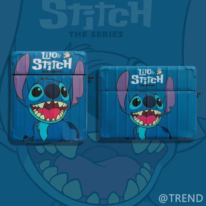 Vỏ Đựng Bảo Vệ Hộp Sạc Tai Nghe Airpods 1 / 2 Hình Stitch Ngộ Nghĩnh
