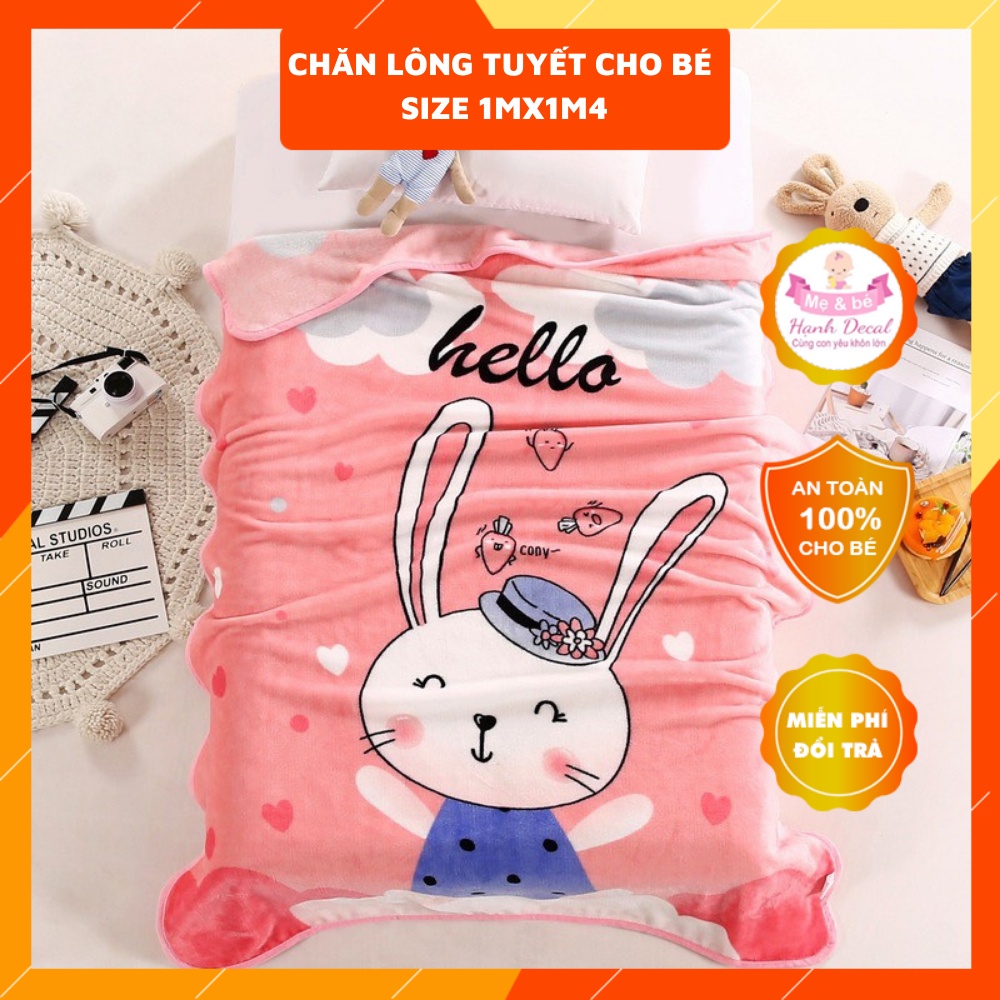 (Chọn Mẫu) Chăn Lông Tuyết Cho Bé Size 100 X140