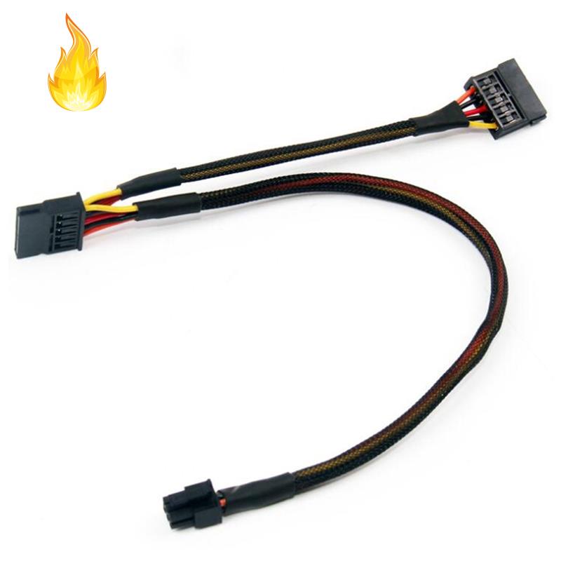 Dây cáp nguồn mở rộng mini 6pin sang 15pin x2 sata cho máy tính dell vostro 3650 3653 3655