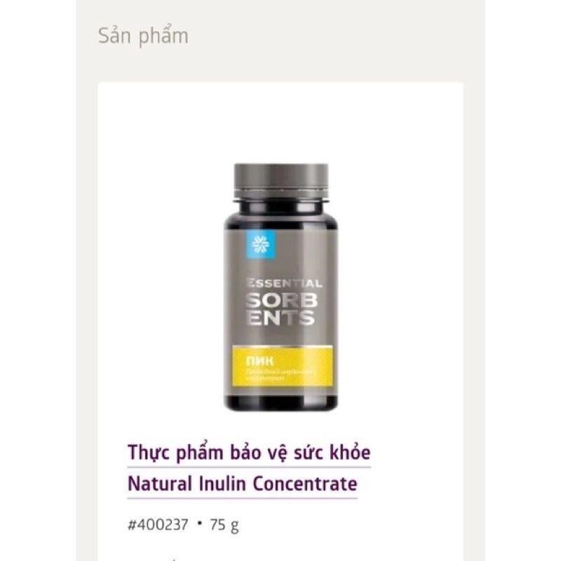 Hỗ trợ tiểu đường Natural Inulin Concentrate của siberian