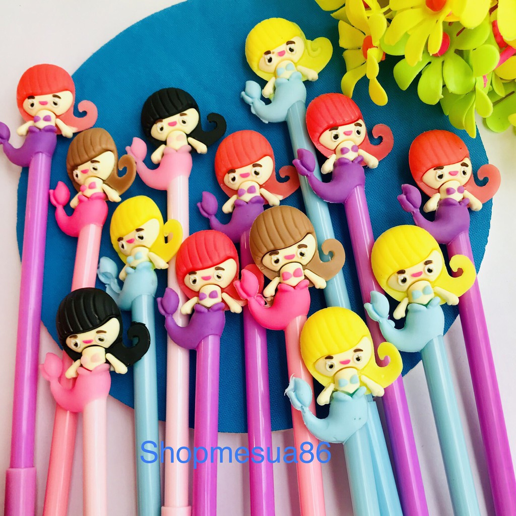 Bút nàng tiên cá nhiều màu siêu ngộ nghĩnh, bút mưc gel nước