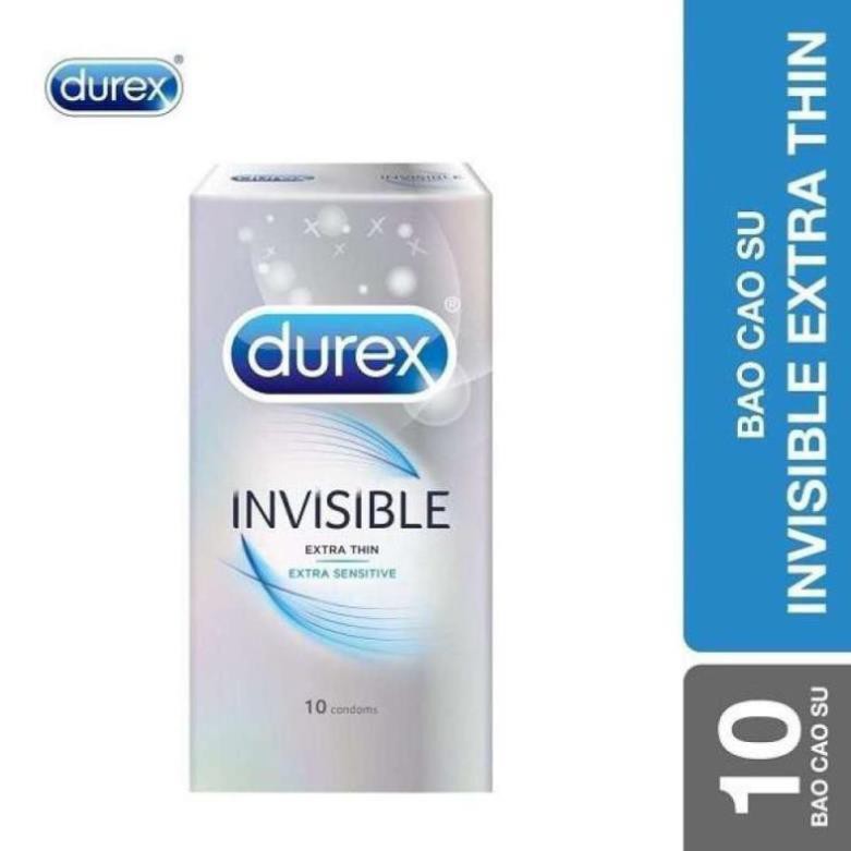 Bao cao su Durex Invisible Extra Thin hộp 10 chiếc siêu mỏng bcs tàn hình Sói.official