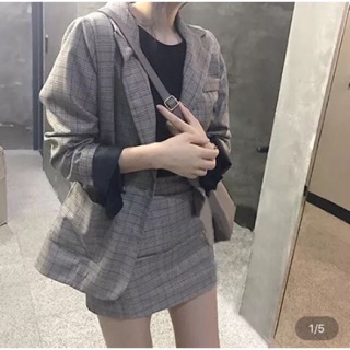 SET VEST KẺ CARO