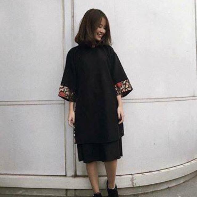 Áo Dài Shanghai gấm hỷ form Unisex - Áo dài cách tân nam nữ phong cách Trung Hoa gấm hỷ