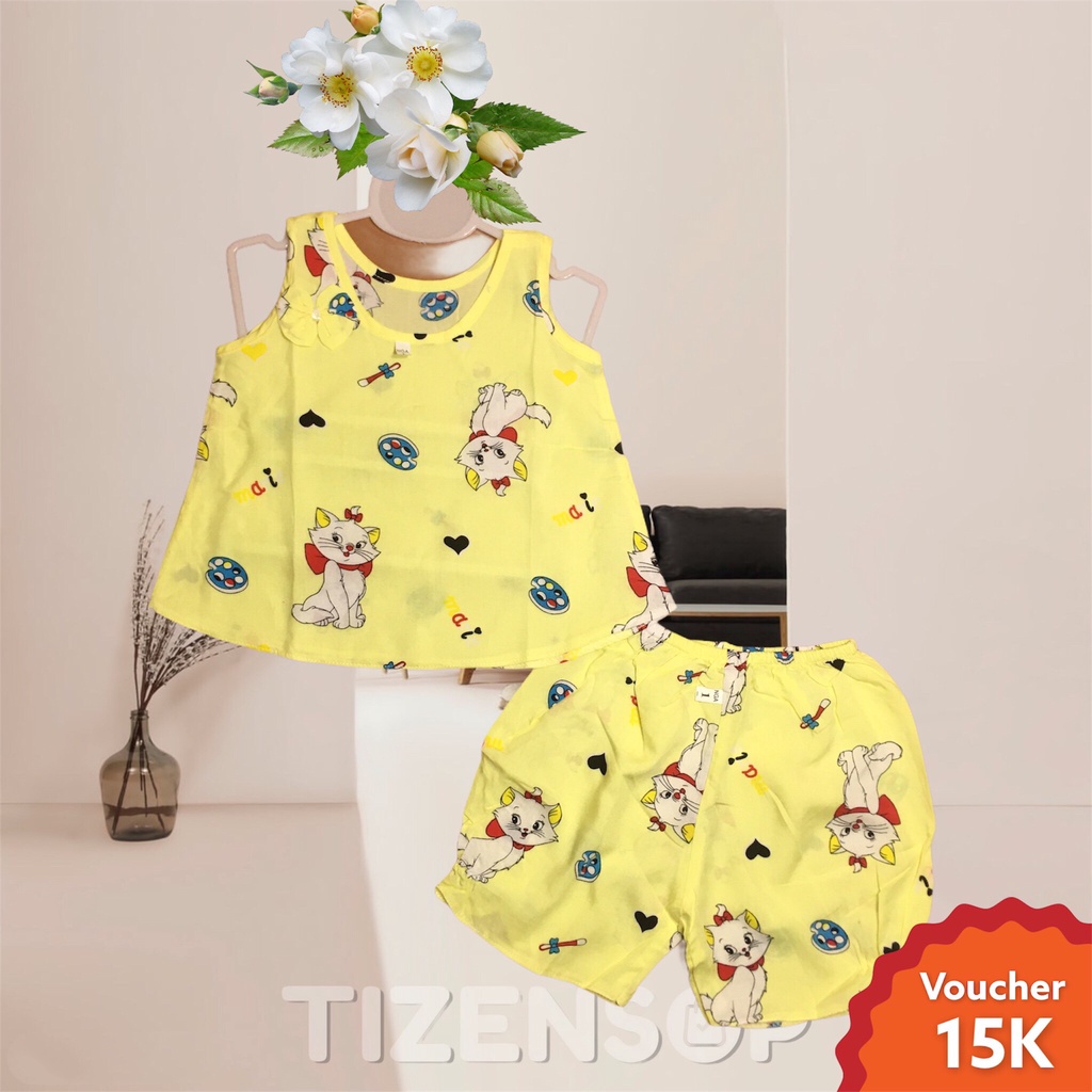 Đồ bộ bé gái lanh tole sát nách quần đùi loại đẹp