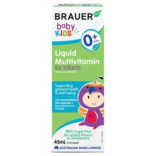 Vitamin Tổng Hợp Brauer Liquid MultiVitamin dạng lỏng (45ml), cho trẻ sơ sinh