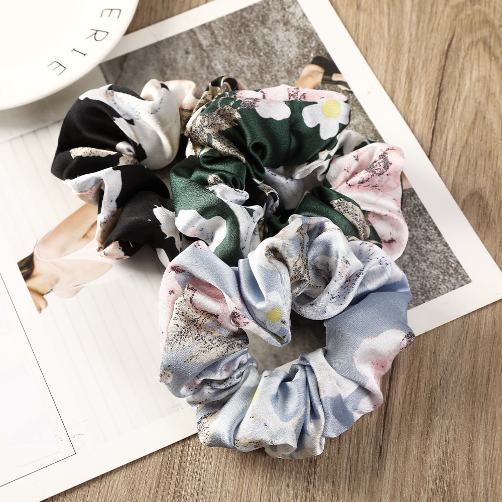 Dây cột tóc Haimeikang bằng chiffon cỡ lớn in họa tiết đáng yêu