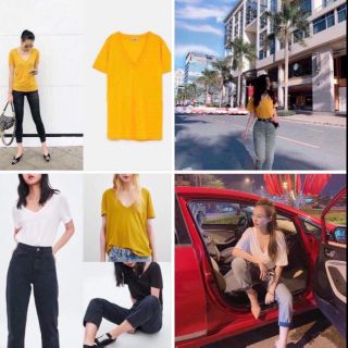 ÁO PHÔNG GIẤY ZARA CỔ TIM DÁNG XUÔNG