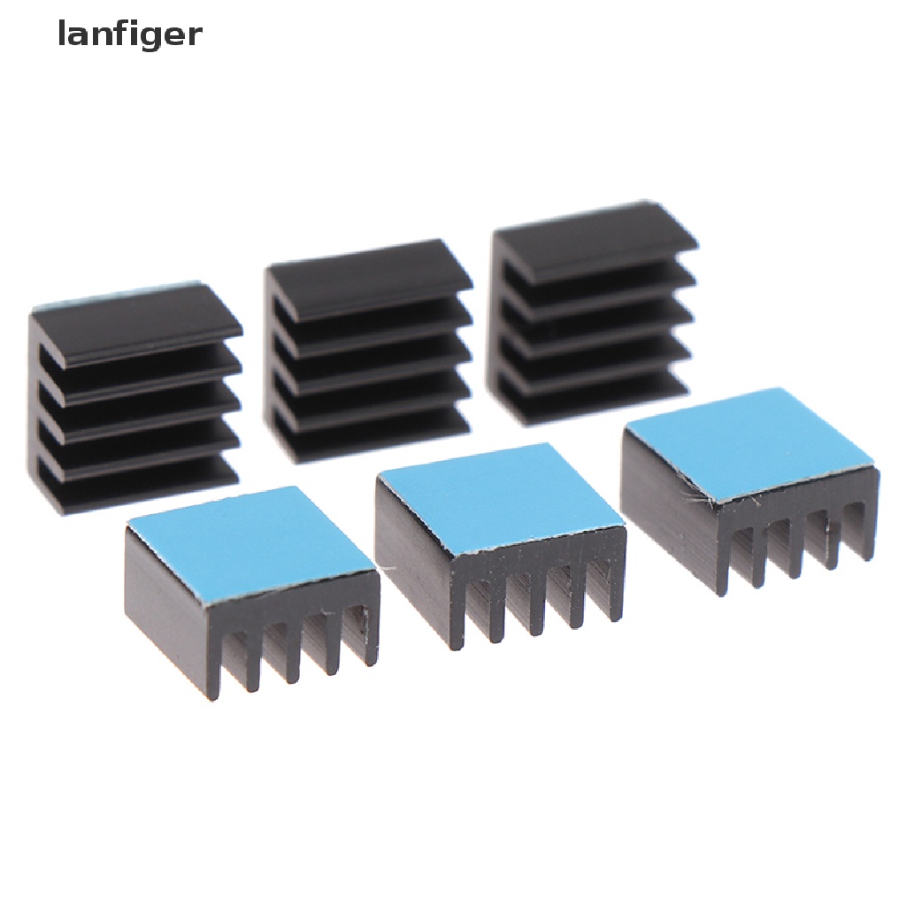 10 Bộ Tản Nhiệt Bằng Nhôm 8.8 * 8.8 * 5mm Kèm Băng Keo Dán Tiện Dụng